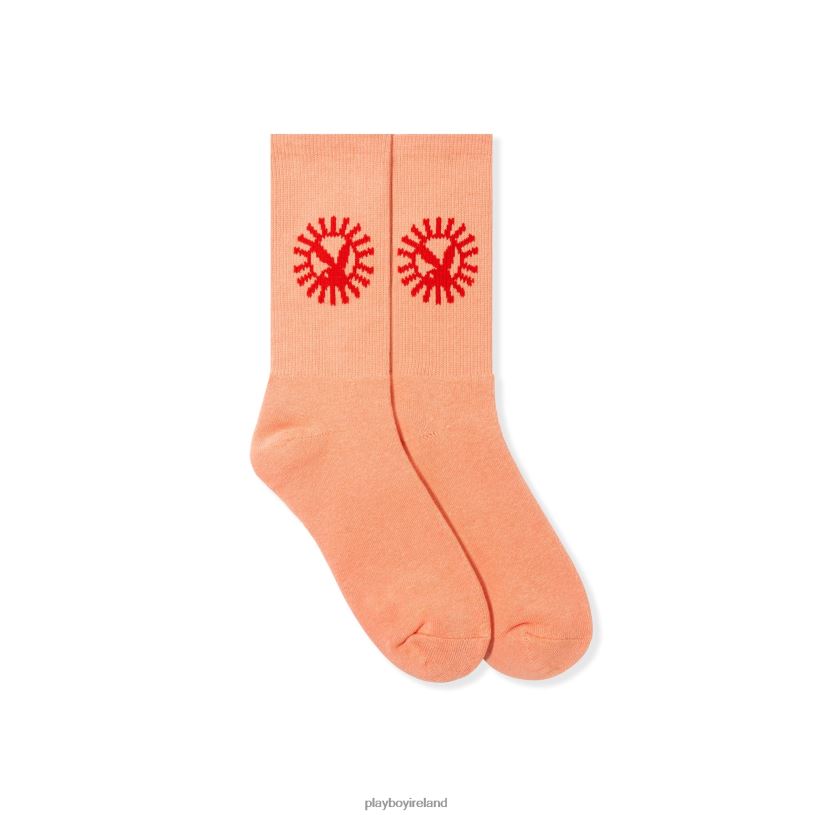 Playboy Men Sun Up Socks HBFB685 Clothing Shrimp Playboy Men Sun Up Socks HBFB685 Clothing Shrimp