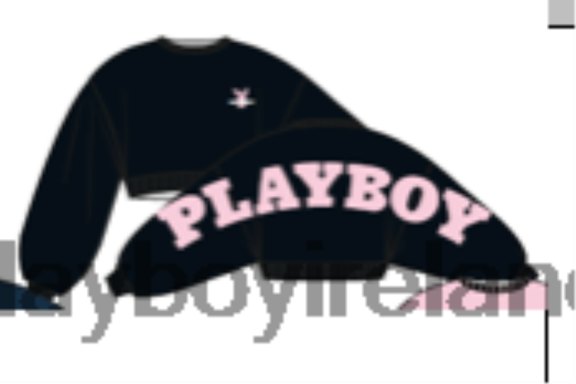 Playboy Women Back Graphic Oversized Knit Sweater HBFB1069 Clothing Black Playboy Women Back Graphic Oversized Knit Sweater HBFB1069 Clothing Black